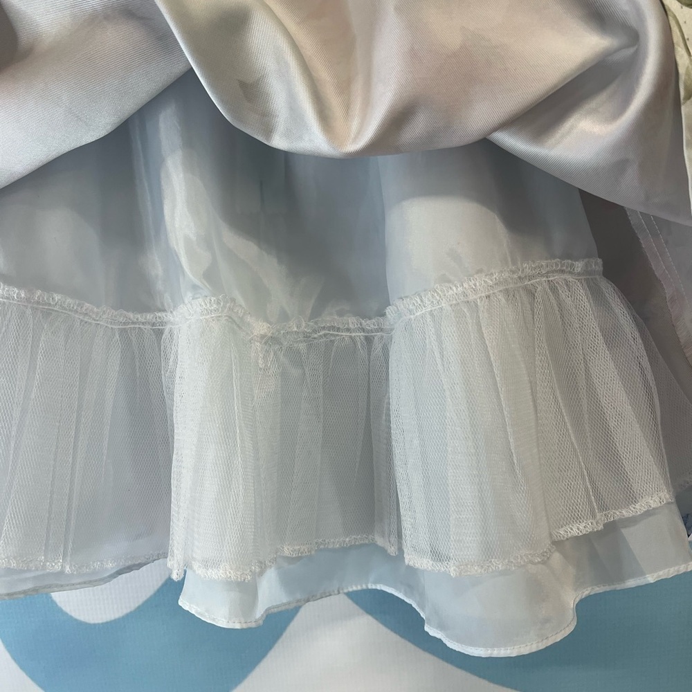 Rare Editions Girls flowery short sleeve dress with front bow and back bow - Picture 6 of 9